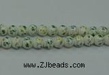 CPB782 15.5 inches 8mm round Painted porcelain beads