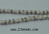 CPB791 15.5 inches 6mm round Painted porcelain beads