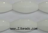 CPB81 15.5 inches 15*30mm rice white porcelain beads wholesale