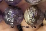 CPC615 15.5 inches 16mm round purple phantom quartz beads