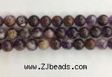 CPC663 15.5 inches 12mm round purple phantom quartz beads