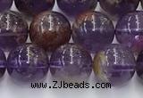 CPC666 15.5 inches 8mm round purple phantom quartz beads wholesale