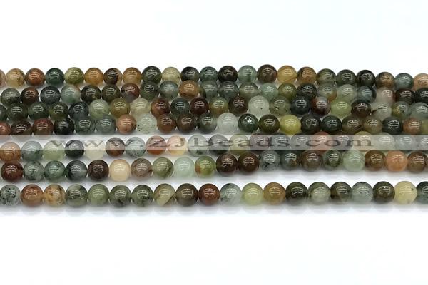 CPC690 15 inches 6mm round phantom quartz beads