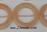 CPE32 15.5 inches 30mm donut peach stone beads wholesale