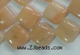 CPI102 15.5 inches 14*14mm diamond pink aventurine jade beads