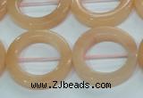 CPI105 15.5 inches 25mm donut pink aventurine jade beads