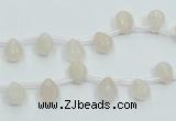 CPI11 15.5 inches 6*8mm top-drilled teardrop pink aventurine jade beads