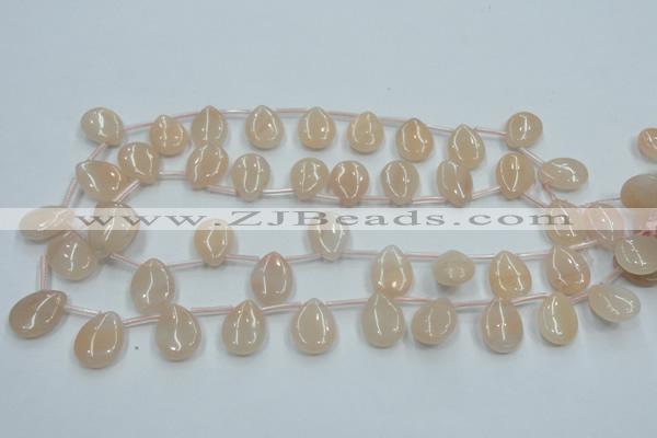 CPI15 15.5 inches 13*18mm top-drilled teardrop pink aventurine jade beads