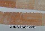 CPI155 15.5 inches 18*25mm carved rectangle pink aventurine jade beads