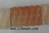 CPI156 15.5 inches 25*35mm carved rectangle pink aventurine jade beads