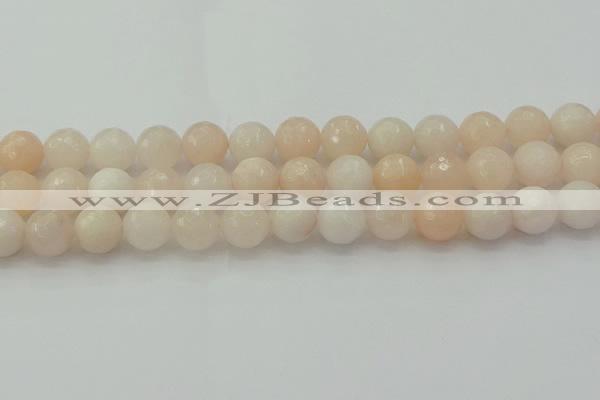 CPI214 15.5 inches 12mm faceted round pink aventurine jade beads