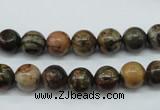 CPJ153 15.5 inches 8mm round picasso jasper gemstone beads