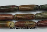 CPJ160 15.5 inches 8*25mm cylinder picasso jasper gemstone beads