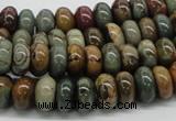 CPJ18 15.5 inches 5*8mm rondelle picasso jasper beads wholesale