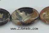 CPJ29 15.5 inches 22*30mm oval picasso jasper beads wholesale