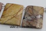 CPJ377 Top drilled 22*26mm trapezoid picasso jasper beads