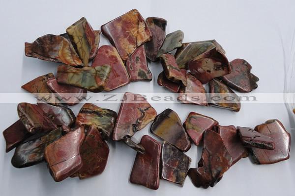 CPJ382 15.5 inches 18*25mm - 32*48mm freeform picasso jasper beads