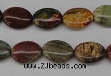 CPJ402 15 inches 12*16mm oval picasso jasper gemstone beads