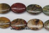 CPJ403 15 inches 13*18mm oval picasso jasper gemstone beads