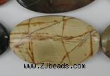 CPJ408 15 inches 25*45mm oval picasso jasper gemstone beads