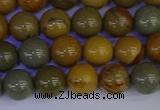 CPJ452 15.5 inches 8mm round wildhorse picture jasper beads