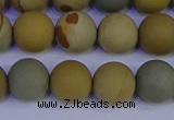 CPJ524 15.5 inches 12mm round matte wildhorse picture jasper beads