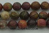 CPJ530 15.5 inches 4mm faceted round picasso jasper beads