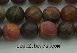 CPJ532 15.5 inches 8mm faceted round picasso jasper beads