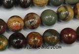 CPJ63 15.5 inches 12mm round picasso jasper gemstone beads