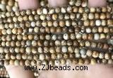 CPJ658 15.5 inches 4mm round picture jasper beads wholesale