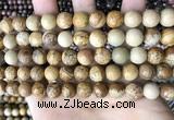 CPJ661 15.5 inches 10mm round picture jasper beads wholesale