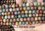 CPJ672 15.5 inches 8mm round picasso jasper beads wholesale