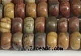 CPJ676 15.5 inches 2.5*4mm rondelle picasso jasper beads wholesale