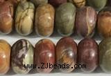 CPJ678 15.5 inches 5*8mm rondelle picasso jasper beads wholesale