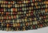 CPJ68 15.5 inches 2*4mm rondelle picasso jasper gemstone beads