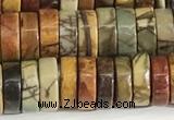 CPJ682 15.5 inches 3*8mm heishi picasso jasper beads wholesale