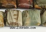 CPJ686 15.5 inches 12*12mm square picasso jasper beads wholesale