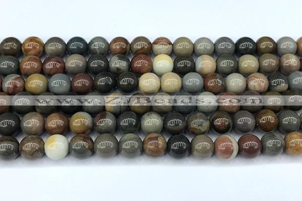 CPJ732 15 inches 8mm round American picture jasper beads, 2mm hole