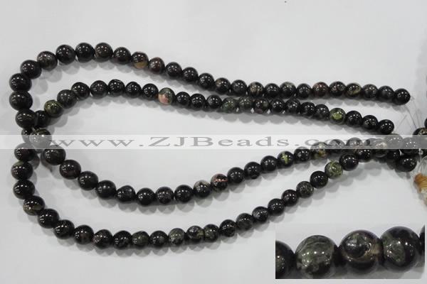 CPM02 15.5 inches 8mm round plum blossom jade beads wholesale