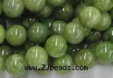 CPO04 15.5 inches 12mm round olivine gemstone beads wholesale