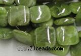 CPO09 15.5 inches 16*16mm square olivine gemstone beads wholesale