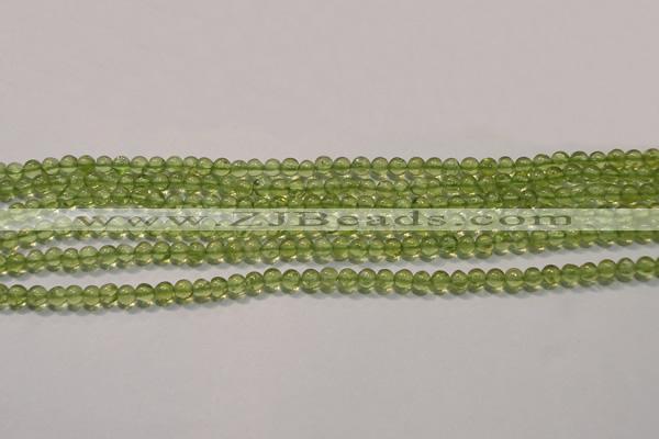 CPO101 15 inches 3mm round natural peridot beads wholesale