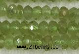 CPO118 15.5 inches 2*4mm faceted rondelle peridot gemstone beads