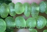 CPO120 15.5 inches 3*6mm nuggets matte peridot gemstone beads