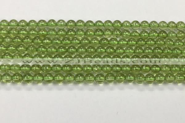 CPO133 15.5 inches 4mm round natural peridot beads wholesale