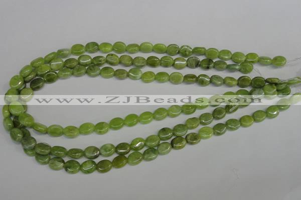 CPO32 15.5 inches 8*10mm oval olivine gemstone beads wholesale