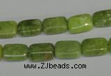 CPO35 15.5 inches 8*12mm rectangle olivine gemstone beads wholesale