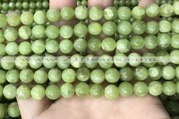 CPO45 15.5 inches 8mm round natural olivine gemstone beads