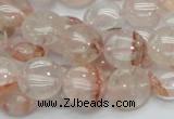 CPQ02 15.5 inches 15mm flat round natural pink quartz beads