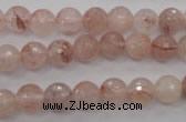 CPQ203 15.5 inches 8mm faceted round natural pink quartz beads